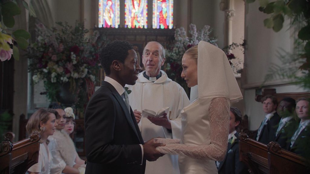 Too Much church scene filmed at Englefield Estate