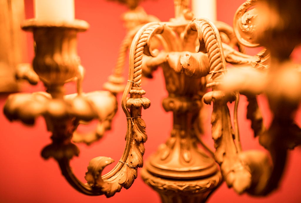 Chandelier in The Dining Room at Englefield Estate